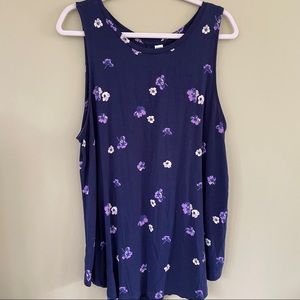 Old Navy Luxe Floral Tank XL